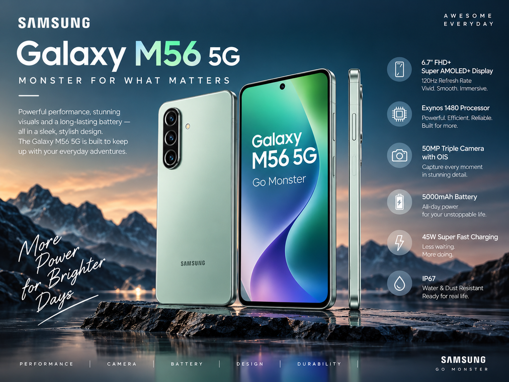 Best mobile under 25000 in India – Galaxy M56 5G