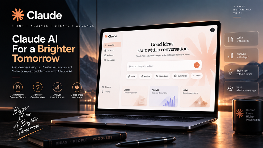 Claude AI assistant for writing, research and marketing analysis